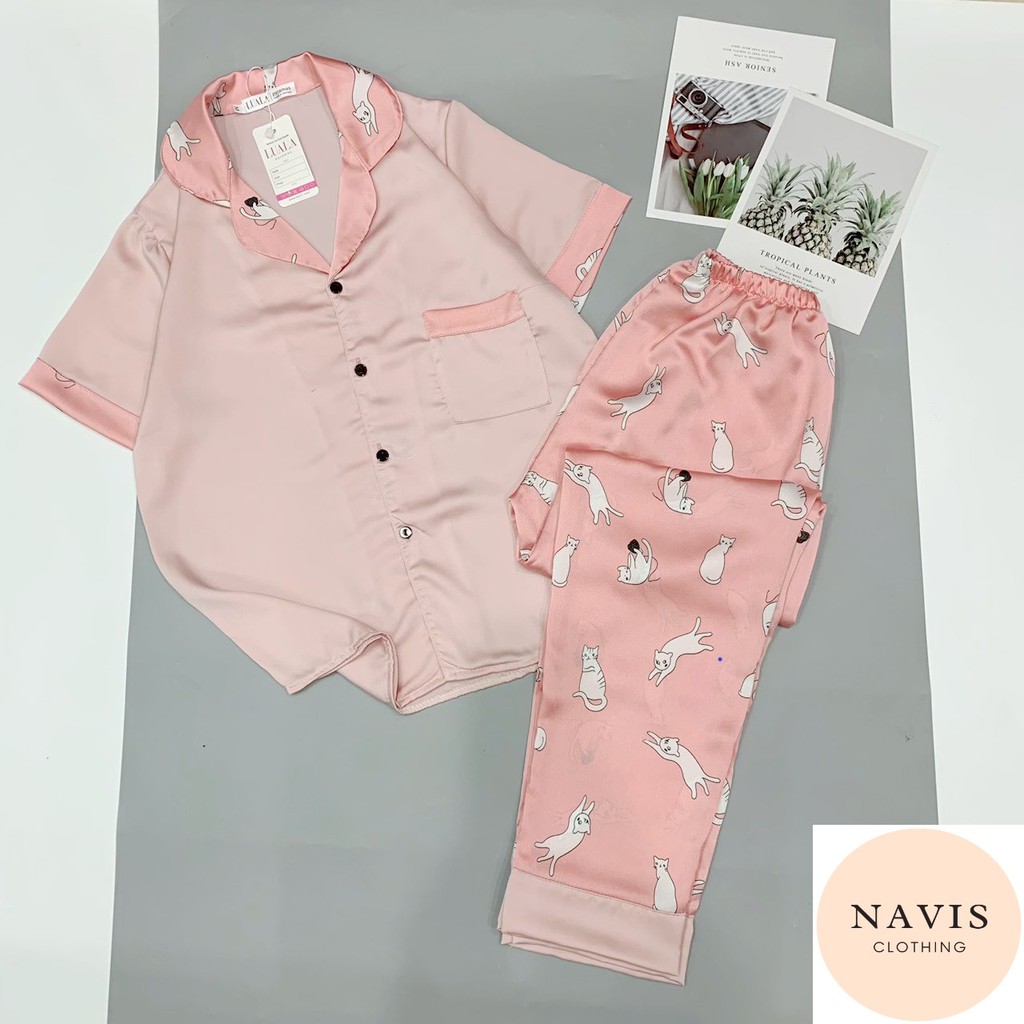 [XẢ KHO] Pijama Lụa Hàn Phối Satin Mẫu Hot 2021 | BigBuy360 - bigbuy360.vn