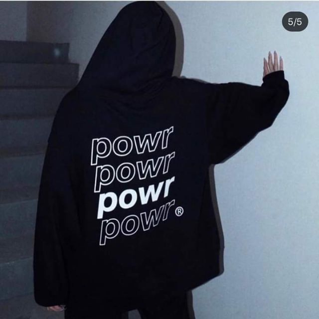 Áo Khoác HOODIE POW Unisex (MÀU TRẮNG, MÀU ĐEN, MÀU VÀNG) ẢNH THẬT