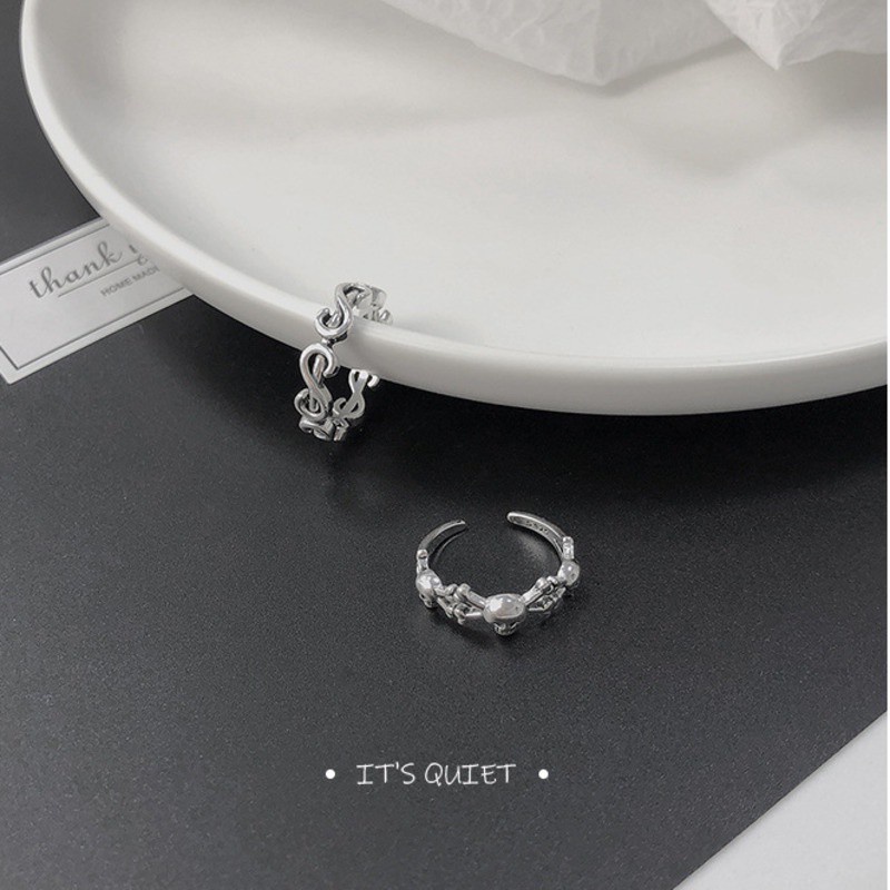 Nhẫn hở hình đầu lâu chữ s cá tính thời trang dễ phối đồ 191116