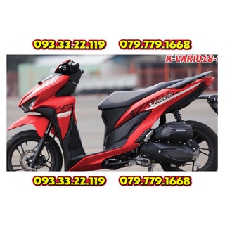 Tem Rời Xe Honda Vario 150 Đỏ Đen Nhám