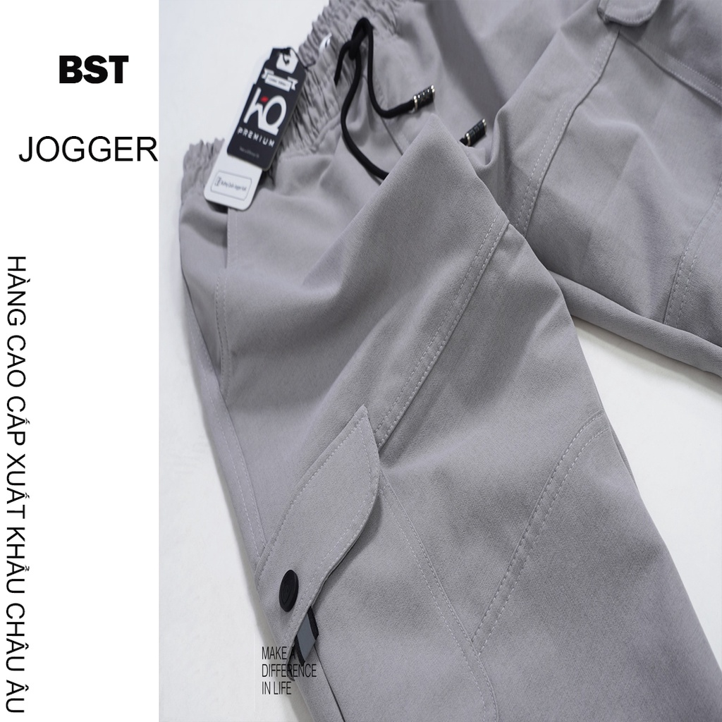 Quần jogger nam túi hộp chất kaki mềm mịn, phong cách đường phố, Vải Nhập Mãy Kĩ Hàng Chuẩn- SoHa Clothing