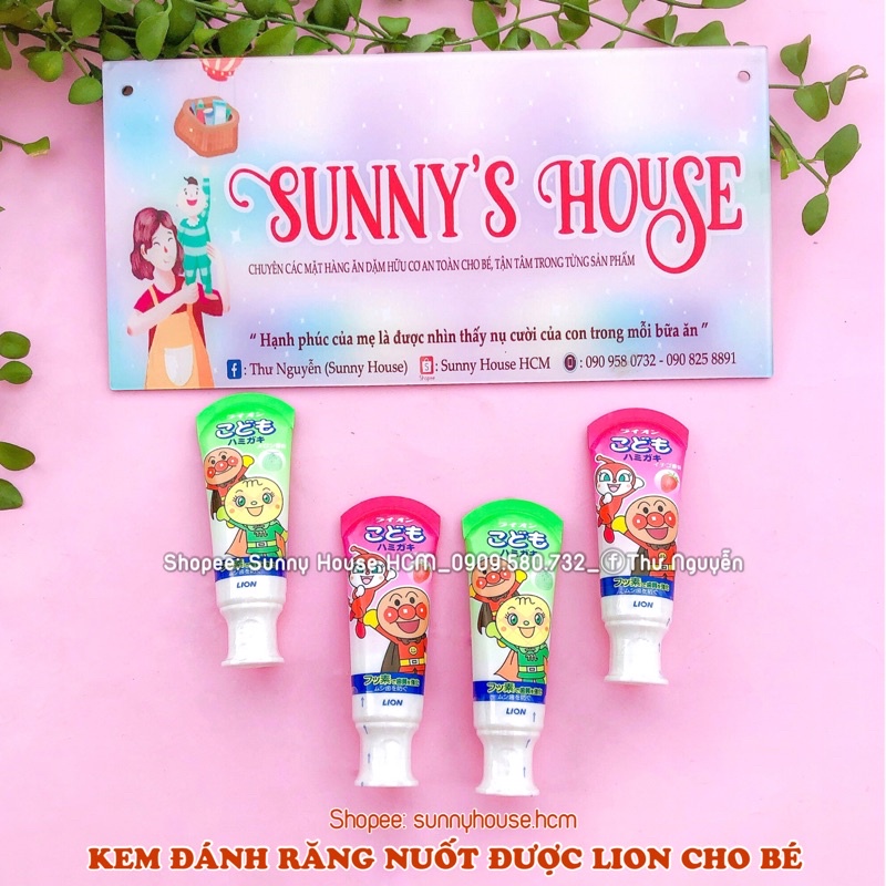 Kem Đánh Răng Nuốt Được Cho Bé Lion Nhật Bản