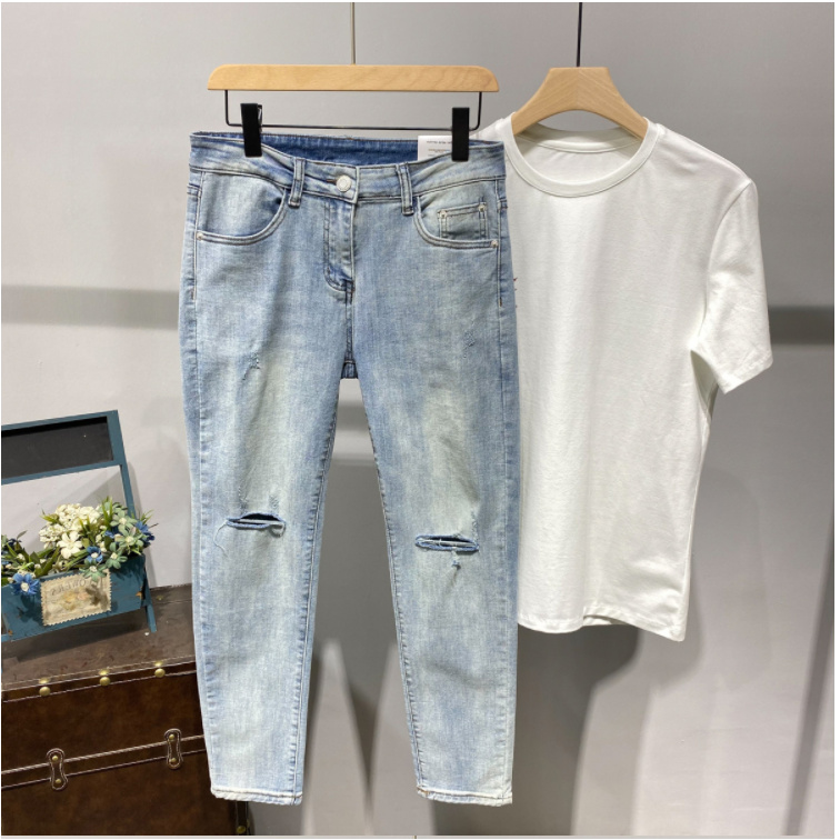 Quần Jean Nam Ống Dài Rách Gối Cao Cấp Trẻ Trung Năng Động Thoải Mái, Chất Bò Cao Cấp Mềm Mại Co Dãn