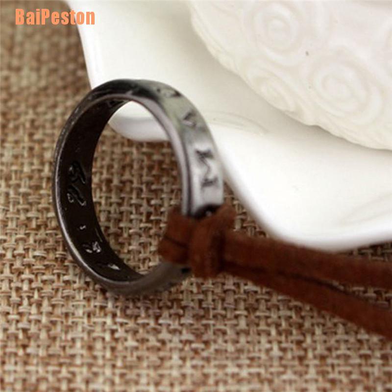 Vòng cổ Da Mặt Hình Vòng Tròn Khắc Số 4 Nathan Drake Phong Cách Vintage