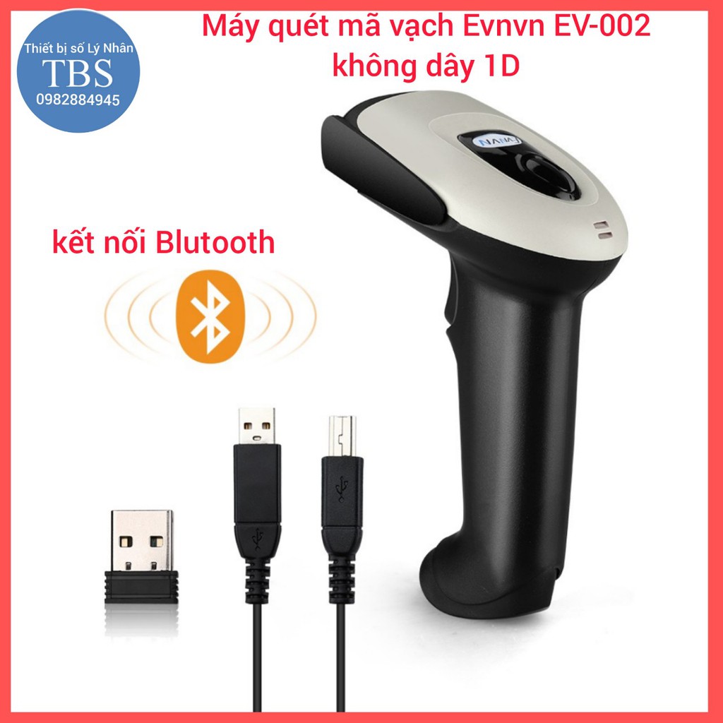 Máy quét mã vạch không dây kết nối Bluetooth với điện thoại và cả máy tính