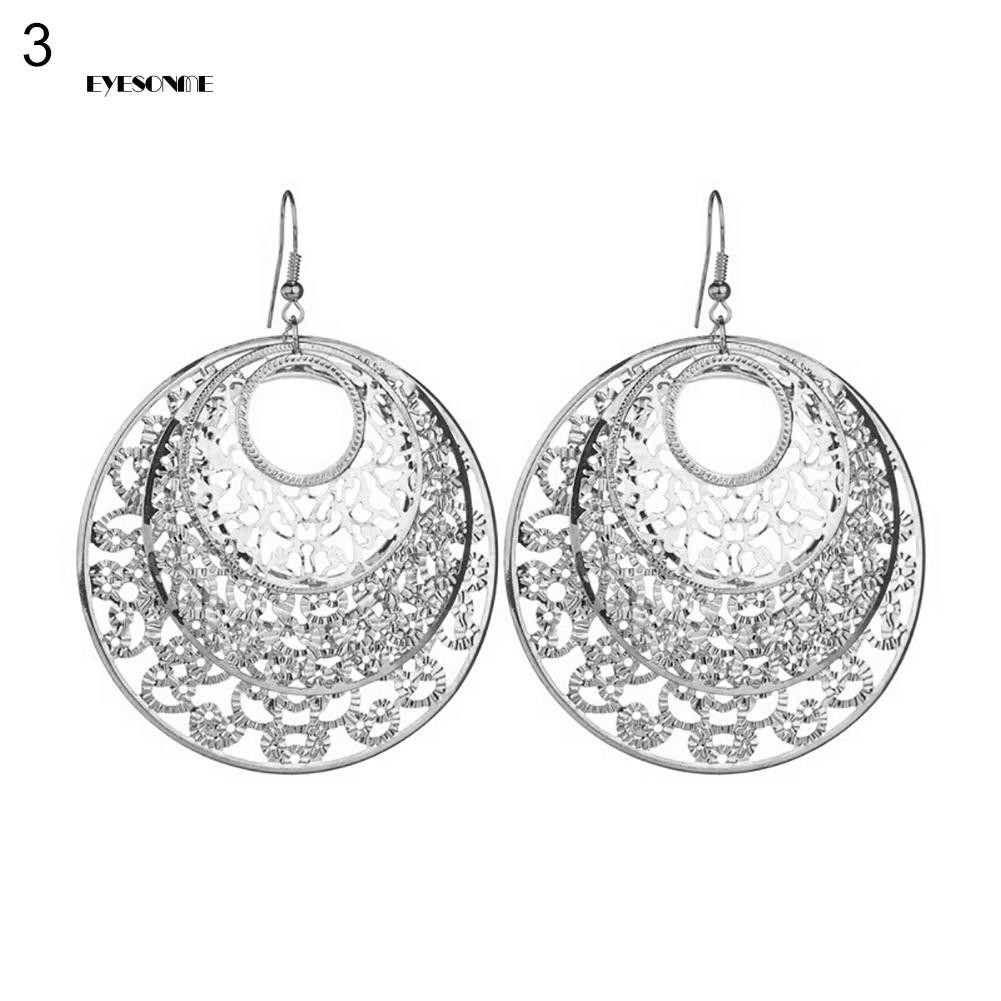 Khuyên Tai Nữ Hình Tròn Thời Trang Cổ Điển