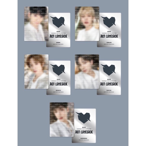Chính hãng - mini photocard TXT lovesick ảnh thẻ,