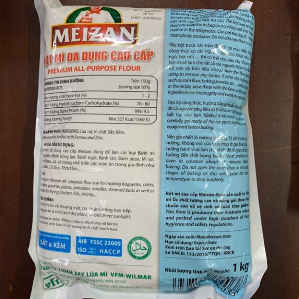 (Túi 1kg) Bột Mì Đa Dụng Cao Cấp  Meizan