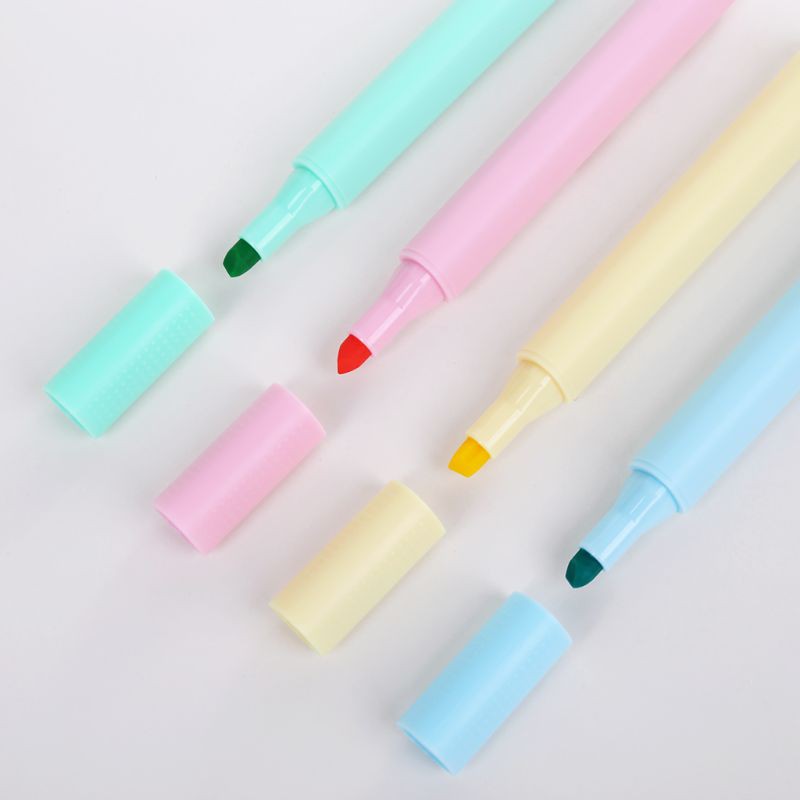 Bộ 8 bút dạ quang vỏ màu kẹo sáng tạo chuyên dụng cho tô màu