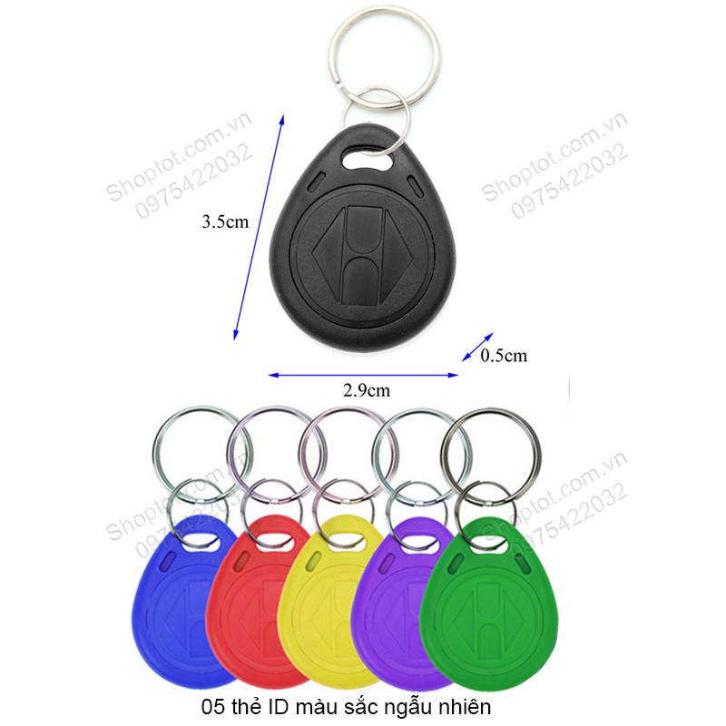 BỘ KIỂM SOÁT MỞ KHÓA CỬA ĐIỆN TỪ BẰNG THẺ ID-MÃ SỐ B10, KÈM 5 THẺ ID VÀ CÔNG TẮC EXIT