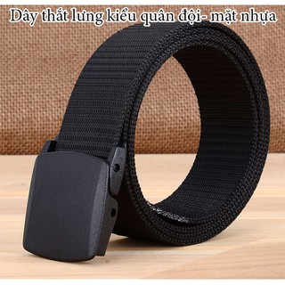 Dây thắt lưng kiểu lính- mặt nhựa