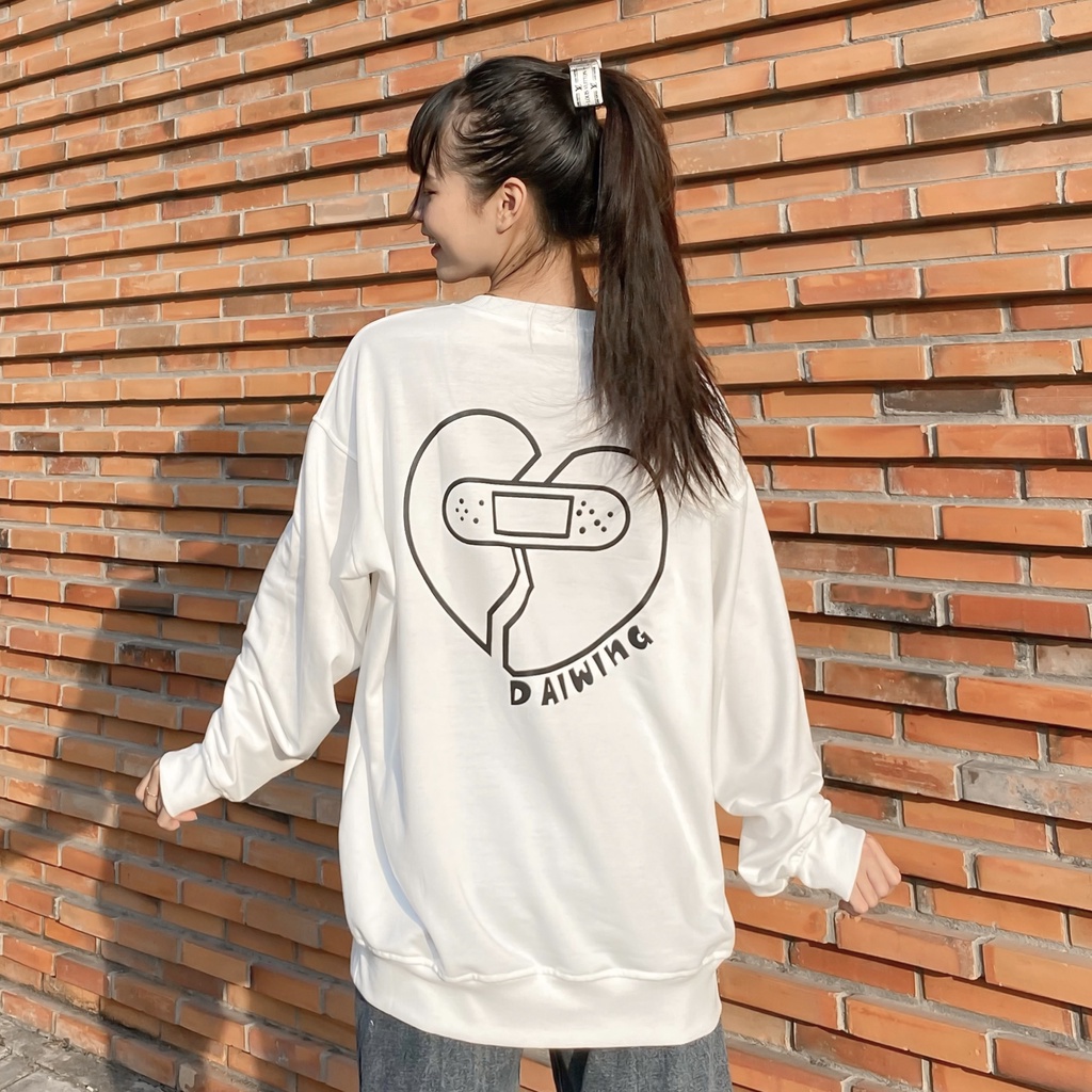 Áo Sweater Nữ Form Rộng WING Vải Nỉ Bông Phong Cách Ulzzang – Tuni Store