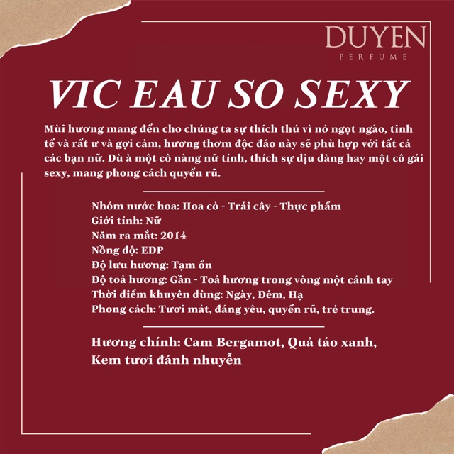 Nước hoa mini 20ml VICTORIA’S EAU SO SEXY | BigBuy360 - bigbuy360.vn