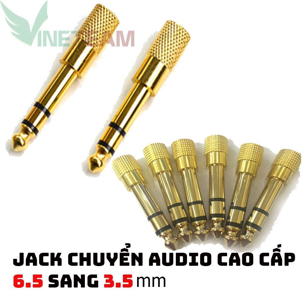 ☊◎Jack chuyển tín hiệu cổng loa 6.5mm dương ra 3.5mm âm - Đầu 6.5 sang -dc3125