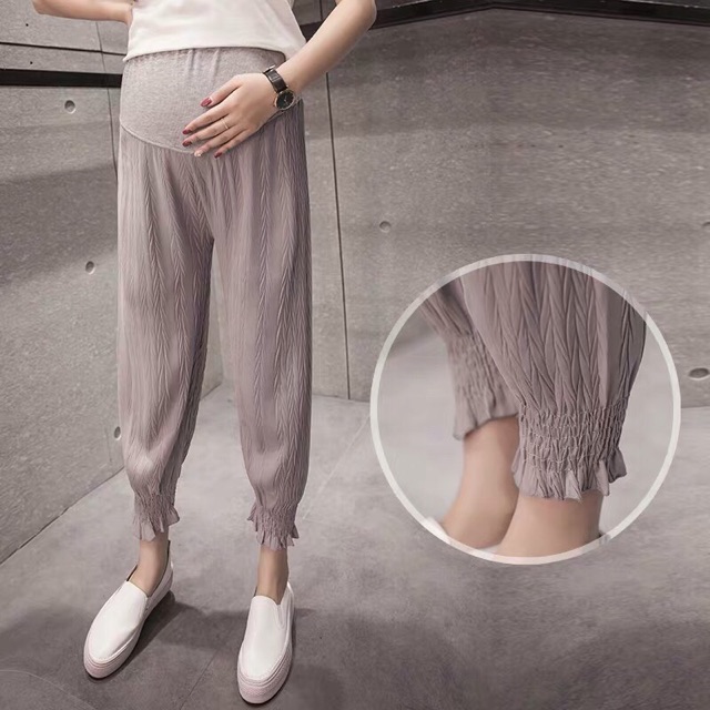 🤰quần bầu tuyết lanh mát nhẹ ngày hèhàng quảng châu( Sẵn hàng giao ngay)