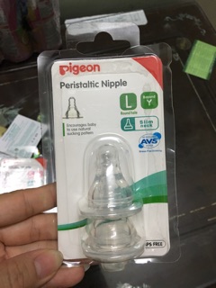 (VỈ 2 CÁI) NÚM TY PIGEON SIÊU MỀM CỔ HẸP SIZE S/M/Y/L