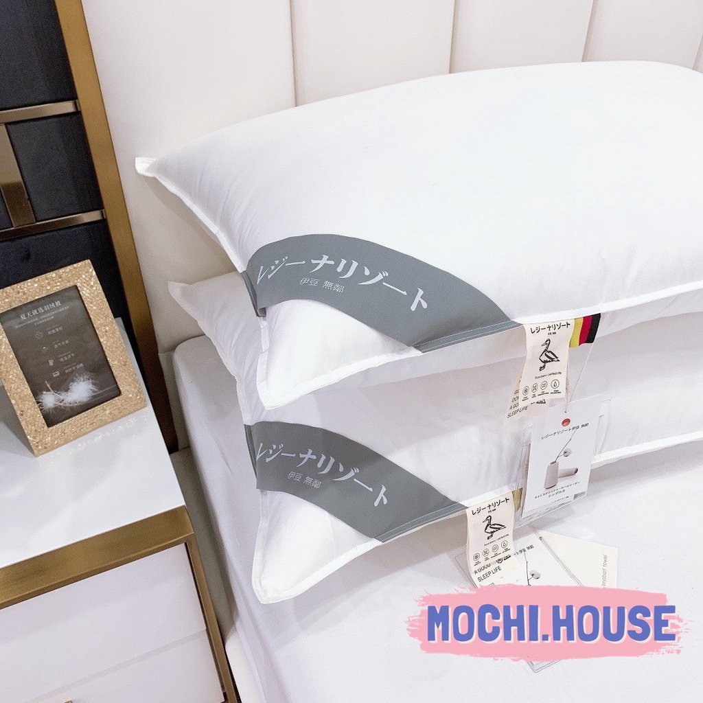 01 ruột gối nằm lông vũ Mochi, ruột gối nhập khẩu Nhật Bản, mang đến giấc ngủ êm ái