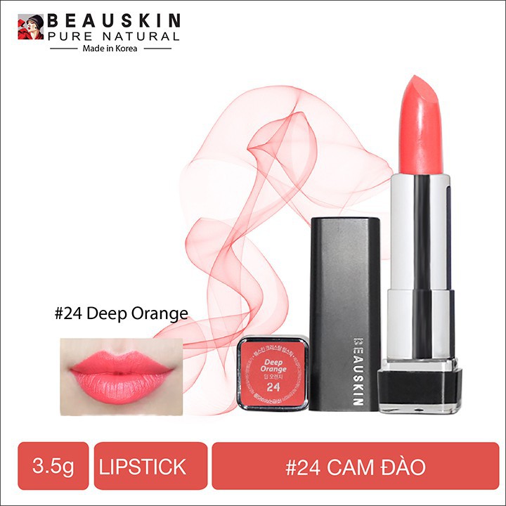 [ SALE LỚN ] Son môi lâu trôi nhiều dưỡng Beauskin Crystal Lipstick 3.5g