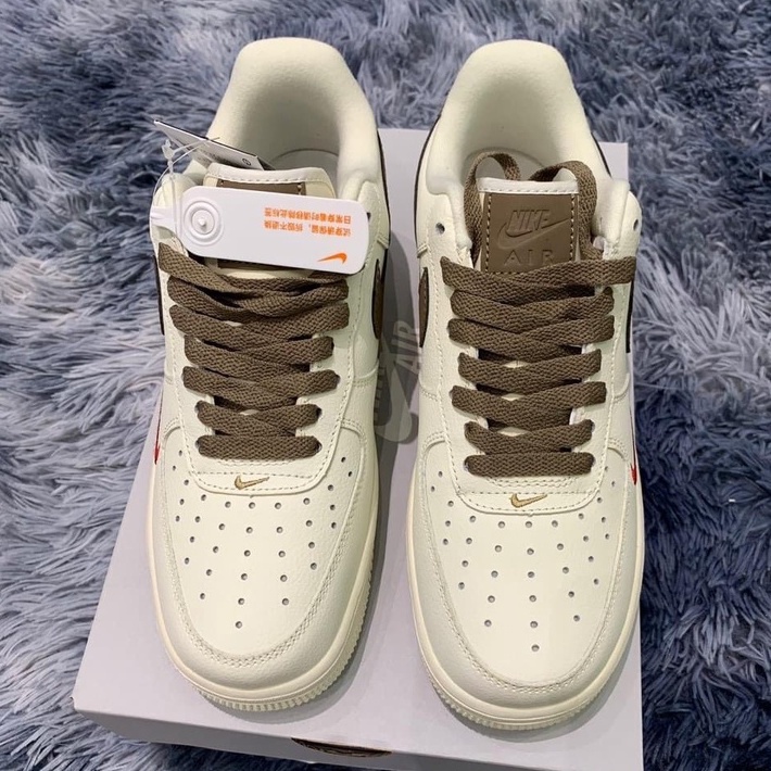 Giày _ AF1 Vệt nâu, Air Force 1 bản chuẩn rép 1.1 full box bill