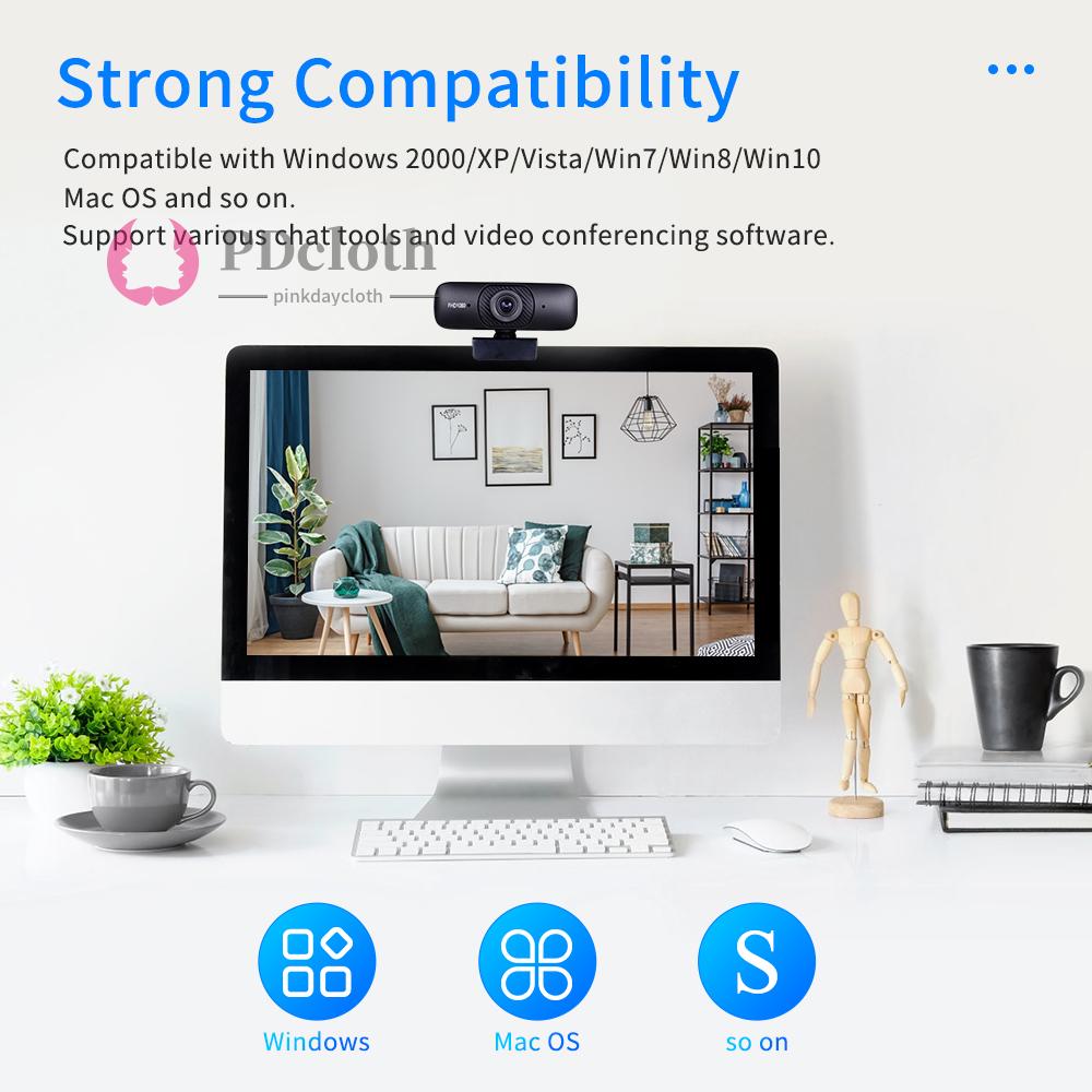 Webcam Kèm Mic Thu Âm Thông Minh 1080p | BigBuy360 - bigbuy360.vn