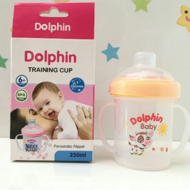 BÌNH TẬP UỐNG 3 TIA DOLPHIN 250ML - TẶNG KÈM BÀN CHẢI ĐÁNH RĂNG EM BÉ DỄ THƯƠNG