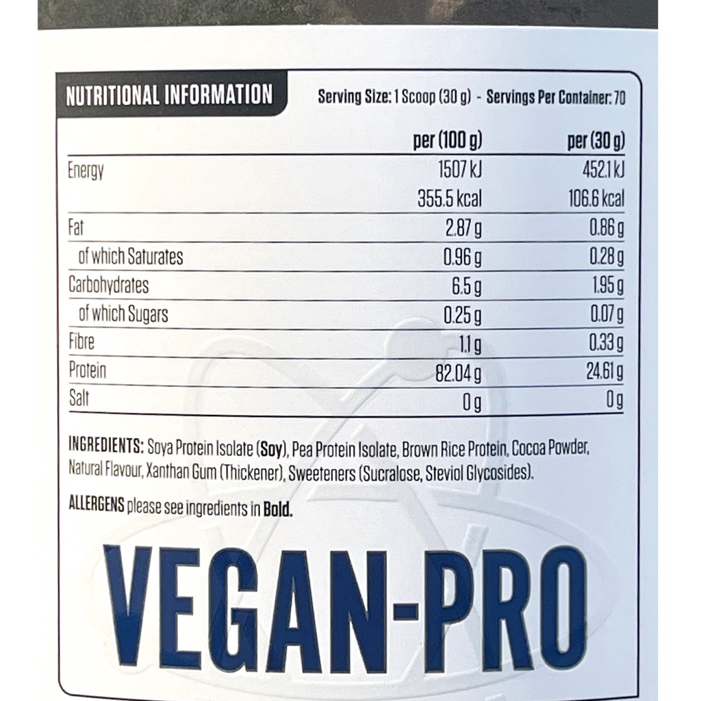 Sữa tăng cơ giảm mỡ VEGAN PRO của APPLIED NUTRITION hộp 70 lần dùng 100% protein từ thực vật - Hàng chính hãng