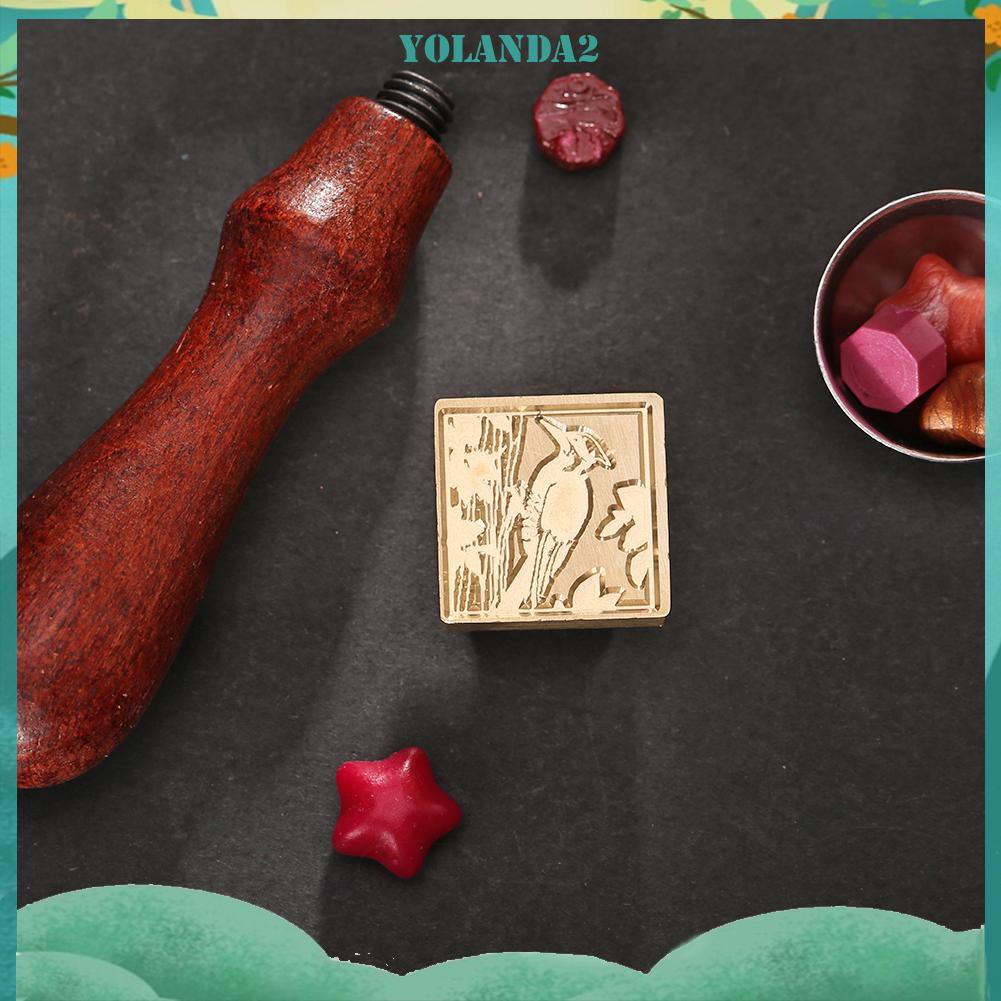 Con Dấu Sáp Hình Vuông Hoạ Tiết Động Vật Phong Cách Retro