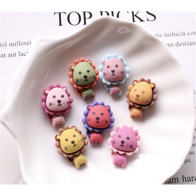 Charm (C87) slime/ Dụng Cụ Charm Trang Trí [Ko Keo &amp; Nút] Hình Chú Sư Tử (1.2x2.2 cm)