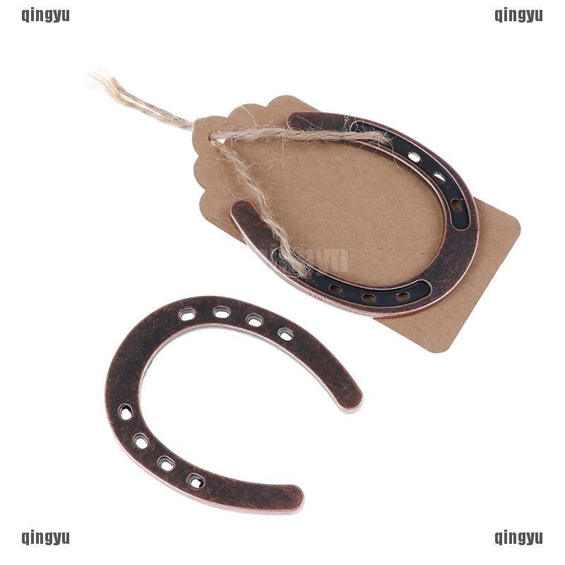 Phụ kiện trang trí quà hình móng ngựa chất liệu hợp kim kẽm kích thước 60*70mm