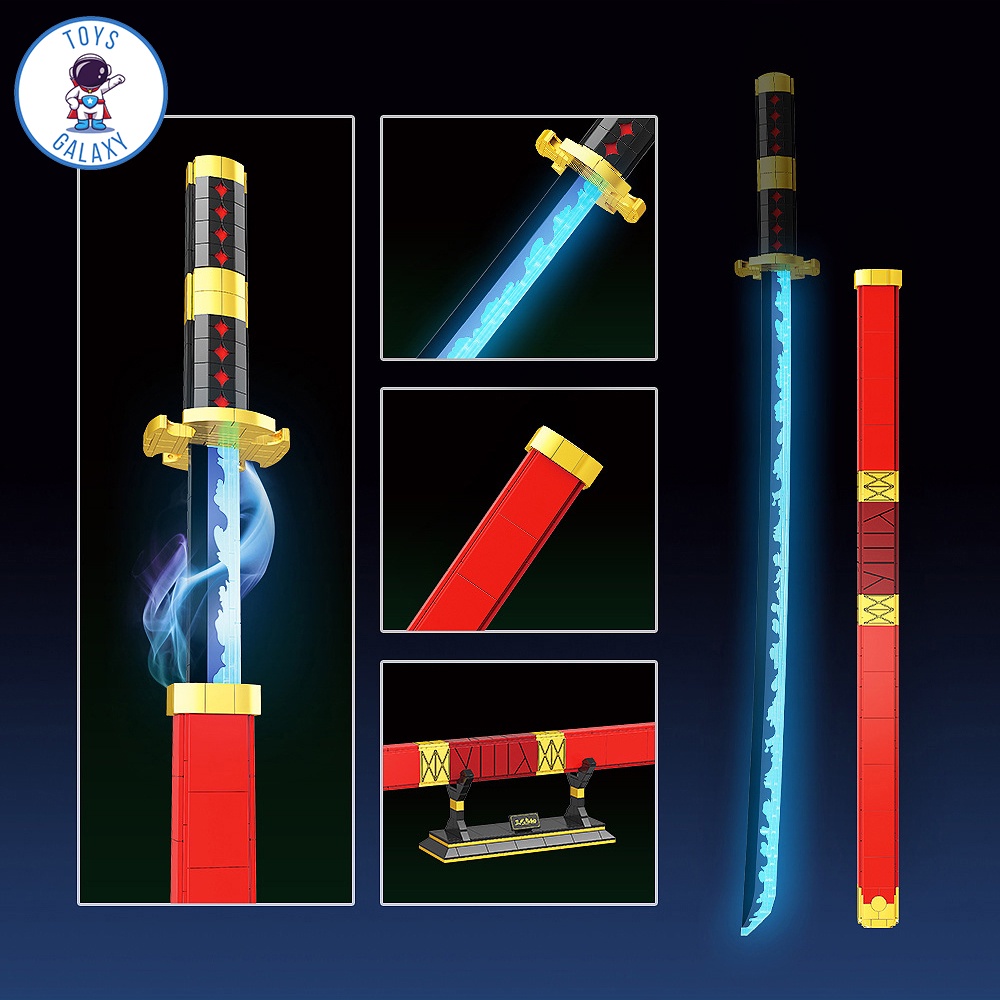 Đồ Chơi Lắp Ráp Mô Hình Quỷ Kiếm Dạ Quang Phát Sáng Sandai Kitetsu / Enma của Zoro Trong One Piece Đảo Hải Tặc 728
