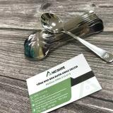 Thìa muỗng inox 304 cán nhỏ logo hoa sen sáng bóng an toàn cho sức khỏe