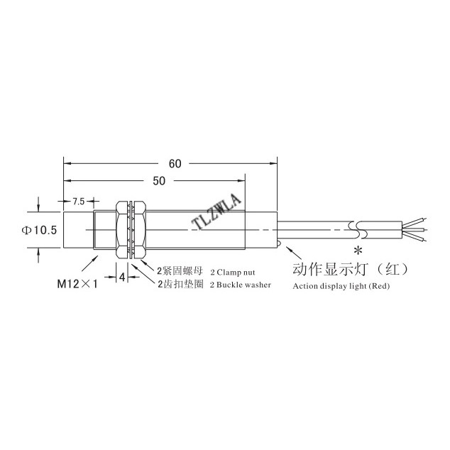 Cảm biến phát hiện kim loại tiệm cận LJ12A3-4-Z/BX LJ12A3-4-Z/BY