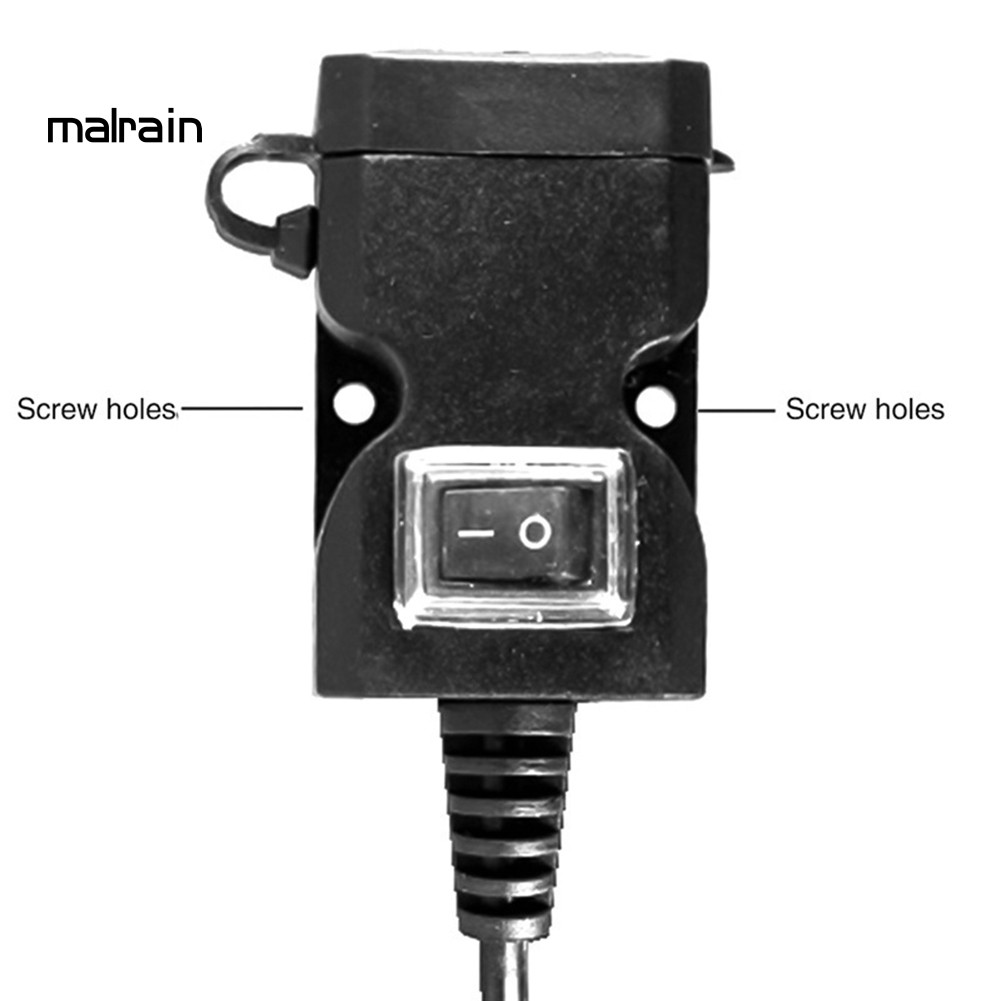 Đầu sạc điện thoại hai cổng USB gắn xe máy chất lượng cao