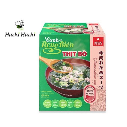 Canh rong biển thịt bò ASUZAC 40g (4g X 10 gói) - Hachi Hachi Japan Shop