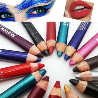 Chì kẻ mắt 12 màu tùy chọn chống nước & nhòe kèm đồ chuốt