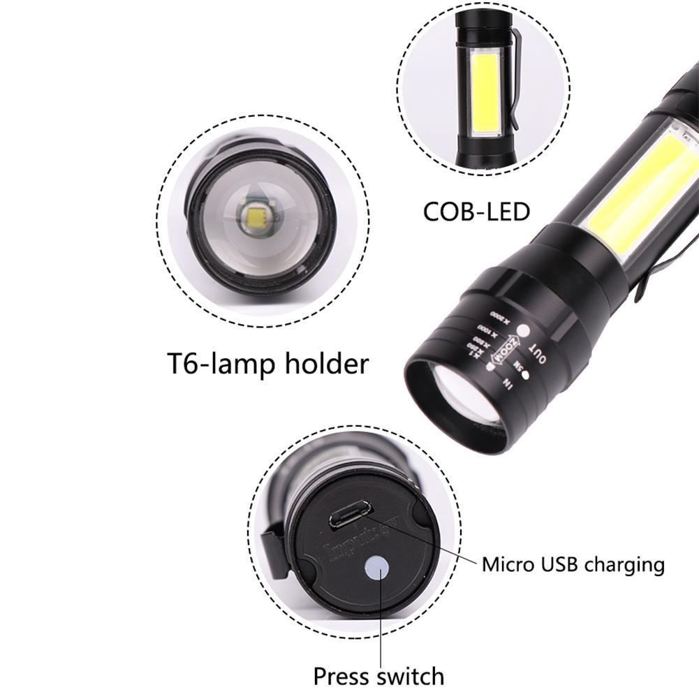 Đèn Pin T6 8000 Lumens 4 Chế Độ Sáng , Độ Sáng , Có Dây Sạc Usb | BigBuy360 - bigbuy360.vn