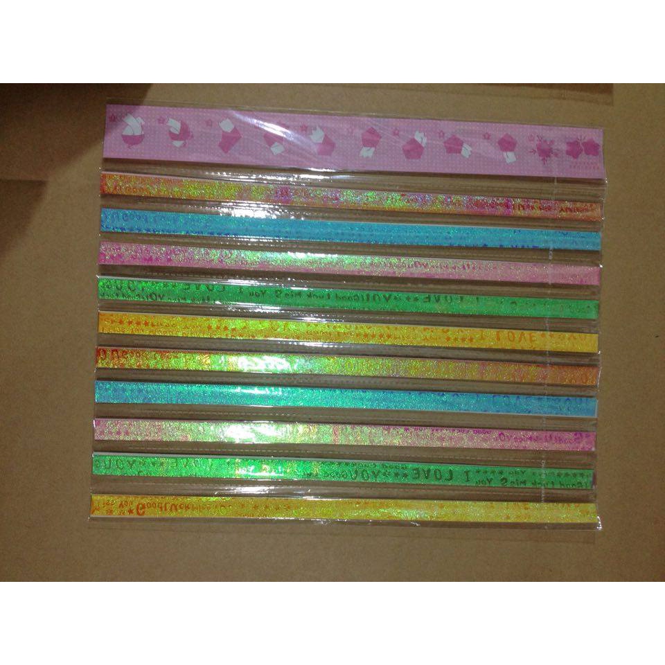 Giấy xếp sao dễ thương nhiều hoa văn màu sắc : 10k / xấp
