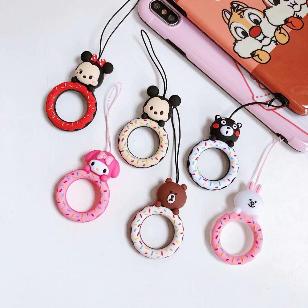 Dây Đeo Điện Thoại / Chìa Khóa Họa Tiết Hoạt Hình Mickey / Minnie Dễ Thương