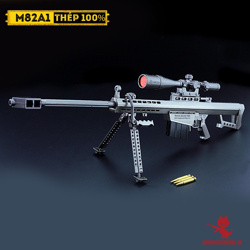 Mô Hình PUBG Barret Max Size Tặng Kèm Full Phụ Kiện Và Kệ Trưng Bày 19cm