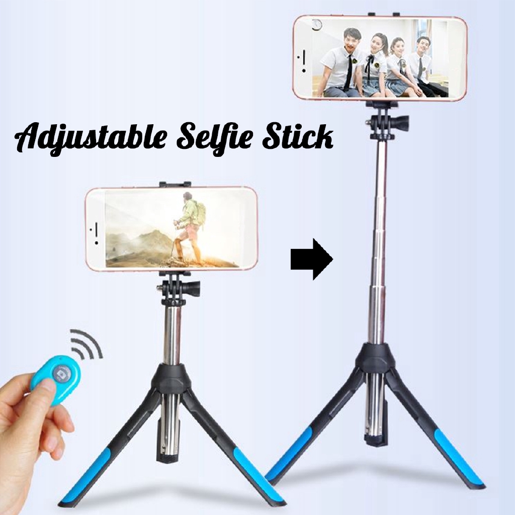 Selfie Stick 3 in 1 Foldable Wireless Bluetooth Tripod Extendable Remote Controller Monopod for iPhone Camera for Gopro