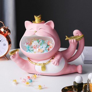 Tượng Mèo May Mắn Để Bàn Trang Trí