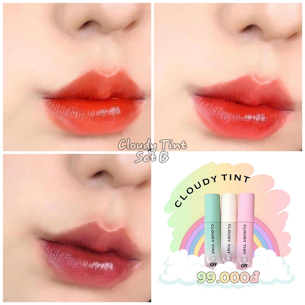 SET 3 SON TINT GY TRẦN (TẶNG KÈM MASK MÔI)