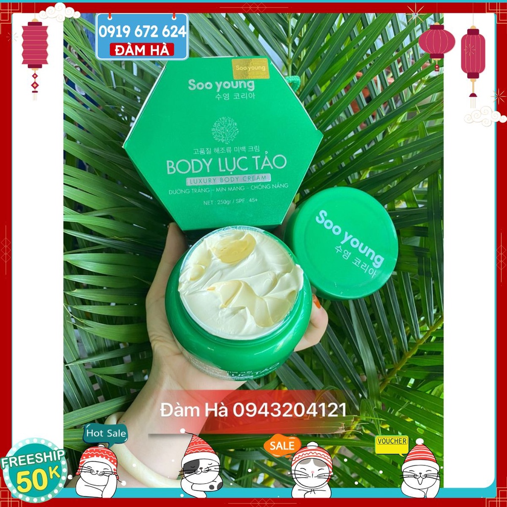 Kem Body Lục Tảo Soo young dưỡng trắng body - tắm trắng lục tảo