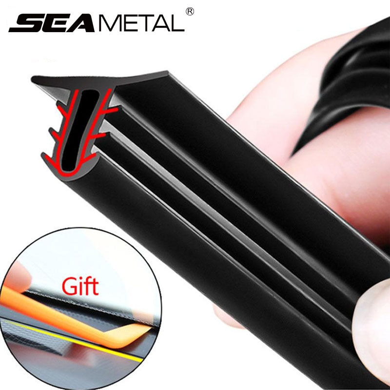 Dải bịt kín xe hơi SEAMETAL bằng cao su 1.6M loại U cách âm cách nhiệt dán kính chắn gió tự động