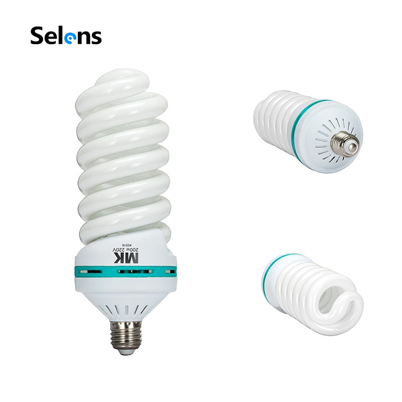Bóng đèn xoắn ốc Meking Selens 200W 5500K E27 220V CFL 92% dành cho máy ảnh