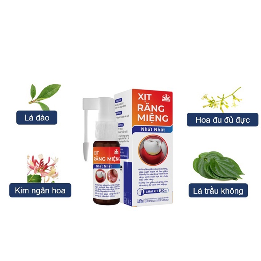 Xịt Răng Miệng Nhất Nhất 20ml - Hỗ Trợ Làm Giảm Đau Nhức Răng - Yes