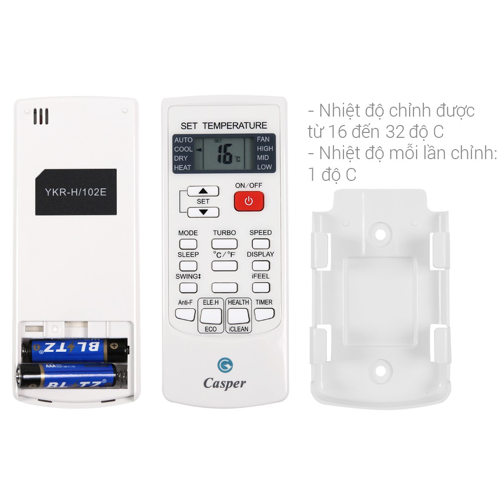 Điều hòa Casper 12000Btu cơ/ inverter 1 chiều KC-12FC32/GC-12IS33/ GSC-12IP25 Điện Máy Hải Đăng HN