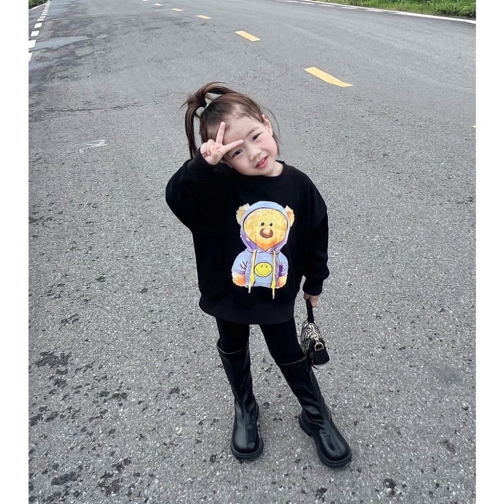 Áo nỉ cổ tròn 13 Demarzo ss1 cho bé , áo sweater trẻ em unisex , TP KIDs MSP 1245