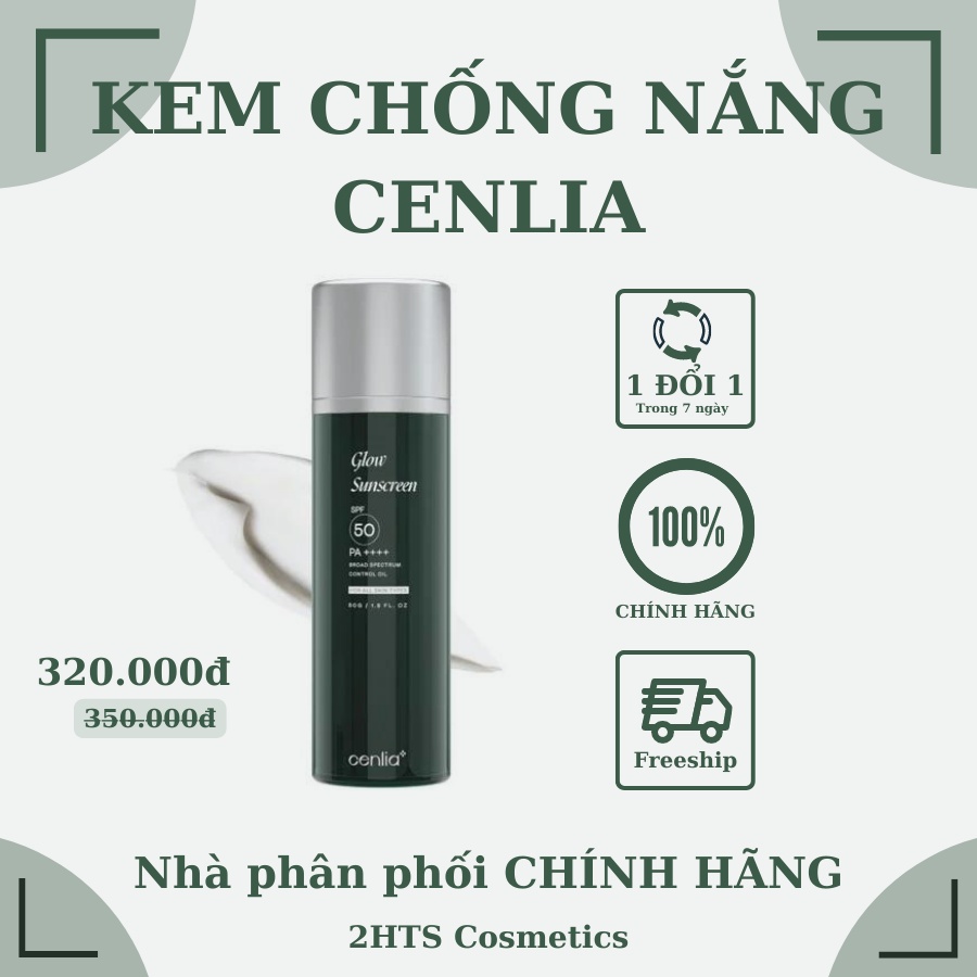 Kem chống nắng CENLIA - CHÍNH HÃNG bảo vệ da suốt 8 giờ, không trôi trong nước, nâng tone da