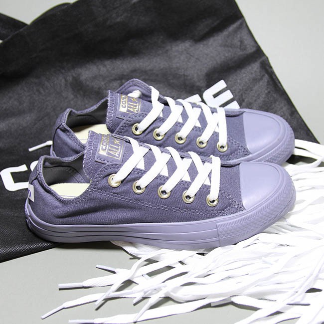 Giày Converse classic thấp cổ vải xám CTVX26